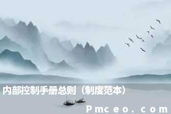 内部控制手册总则（制度范本）